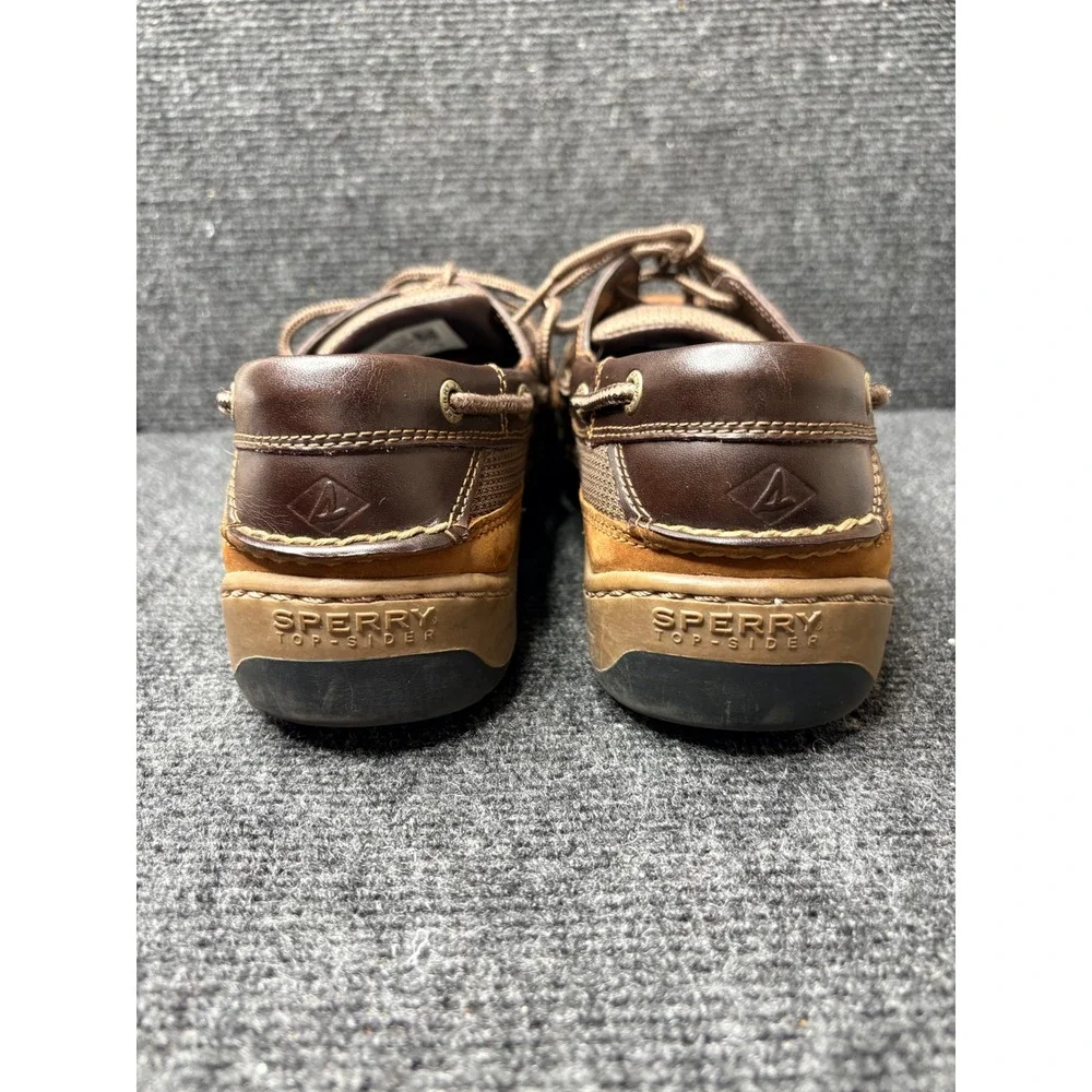 Sperry Top-Sider Billfish Men Tan Brown Leather Mesh Boat Shoes STS11735 Size 11